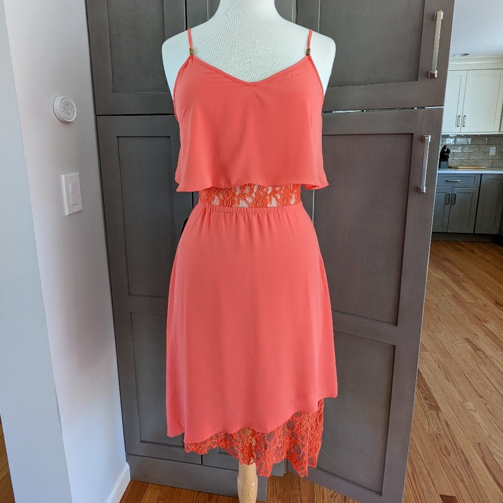 NWT Bebe Lace Inset Dress - Size 6